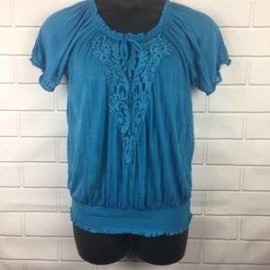 New Direction Short Sleeve Gypsy Top Size L